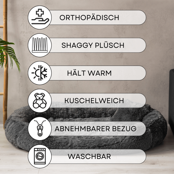 pamela shaggy orthopädisches hundebett