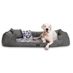 vel 0209 graphit lila velvet orthopaedisches hundebett tierlando samt formen dreiecke xxl 1.png