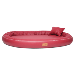 glb ll 04 dunkelrot gilbert orthopaedisches hundebett tierlando kunstleder 1.png