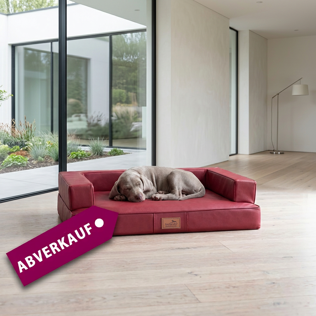 gibson orthopädisches hundesofa | dunkelrot | 80x60cm