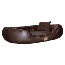 le al 01 braun lennart velours kunstleder orthopaedisches hundebett tierlando 1.png