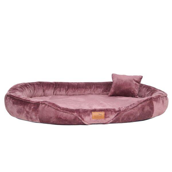 sale | xenia teddy | kuscheliges orthopädisch hundebett | nude rose | 145x105cm