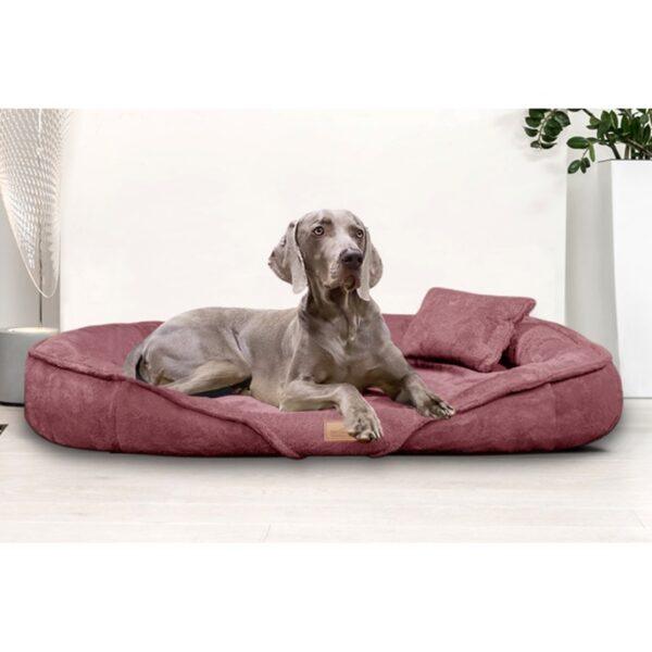 sale | xenia teddy | kuscheliges orthopädisch hundebett | nude rose | 145x105cm