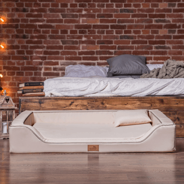 melody latex anti haar kunstleder | orthopädisches luxus hundebett