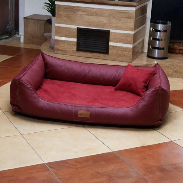 sale | maddox vip | orthopädisches hundebett | dunkelrot | 80x60cm