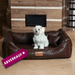 sale | maddox komfort hundebett | hundesofa kunstleder | braun | 80x60cm
