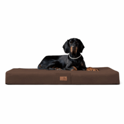 fl 01 braun orthopaedisches hundebett floki ortho plus tierlando velours weich triton 1.png