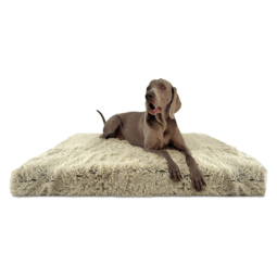 pit sh 14 beige orthopaedische hundematratze kuschelig weich pluesch meliert polsterstoff pitt shaggy 1.png