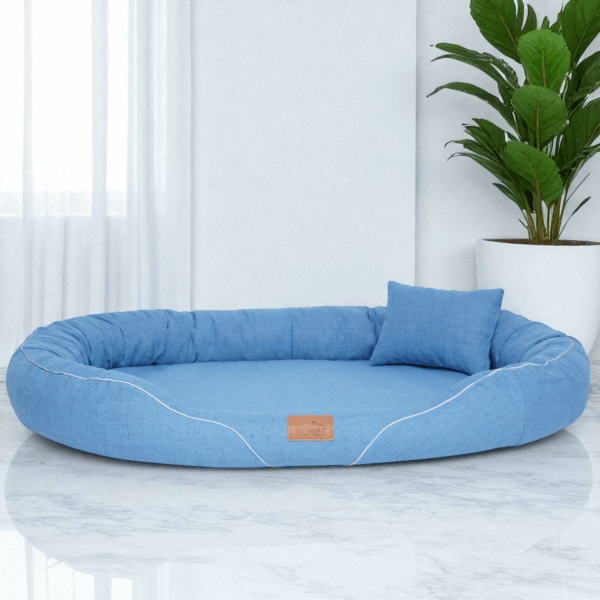 tiffany couture orthopädisches hundebett | blau | 115x90cm