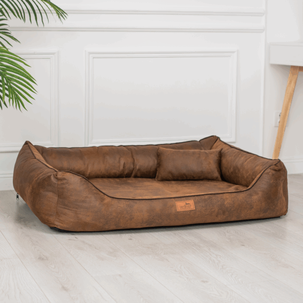 alberto orthopädisches hundebett in lederoptik