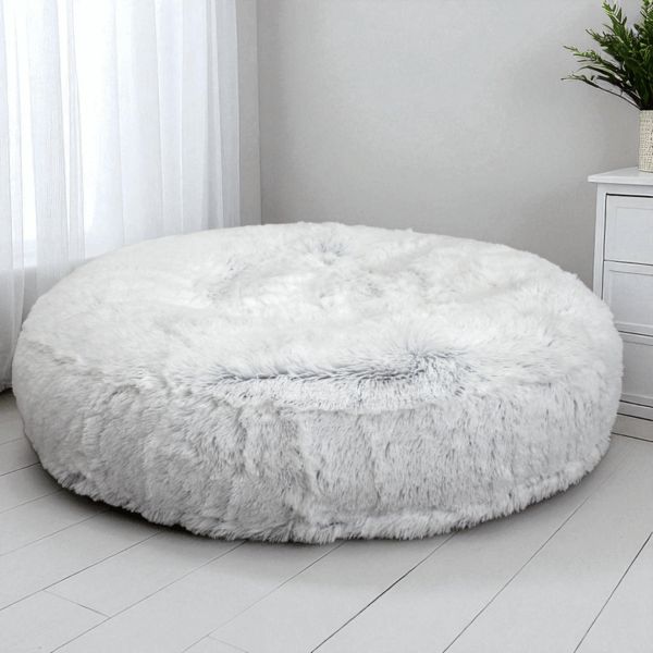 sale | dognut orthopädisches hundebett | weißgrau | 130x130cm