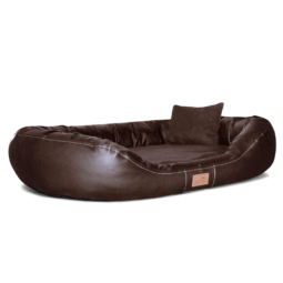 le al 01 braun lennart vip velours kunstleder orthopaedisches hundebett tierlando 1 3.png