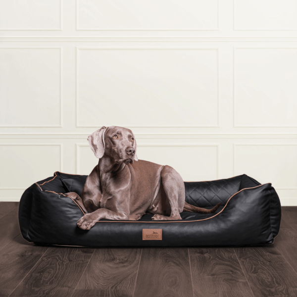 louis kunstleder gesteppt orthopädisches hundebett