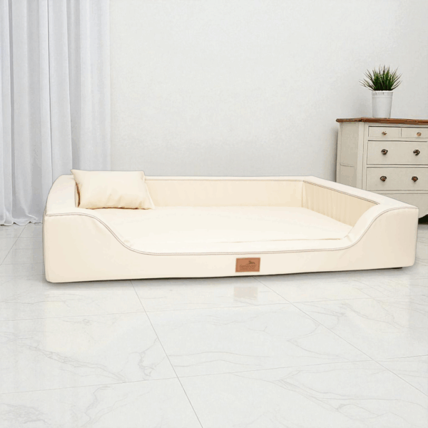melody latex anti haar kunstleder | orthopädisches luxus hundebett