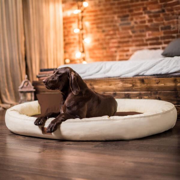 sale | gilbert vip orthopädisches hundebett | creme braun | 85x65cm