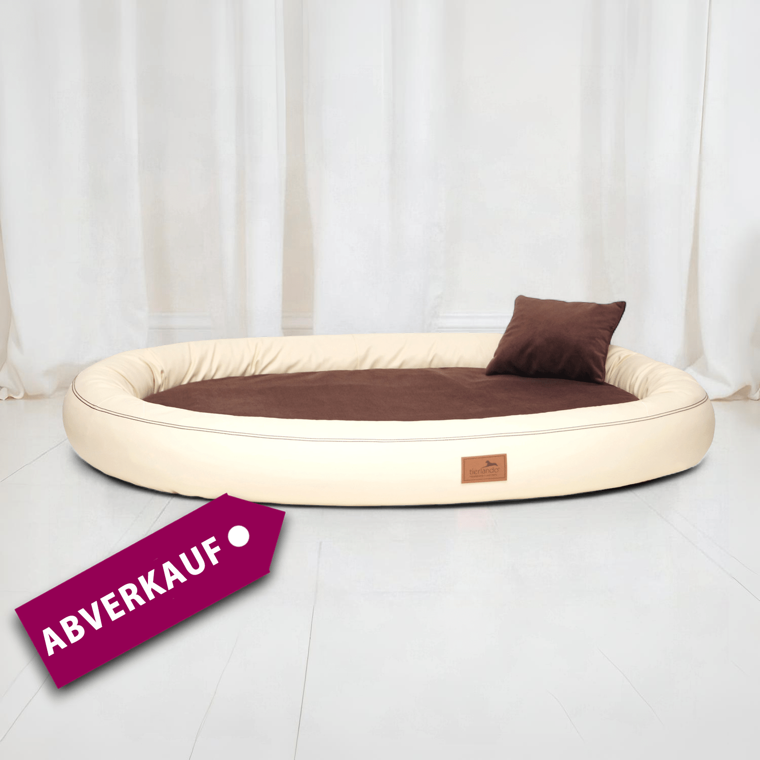 sale | gilbert vip orthopädisches hundebett | creme braun | 150x110cm