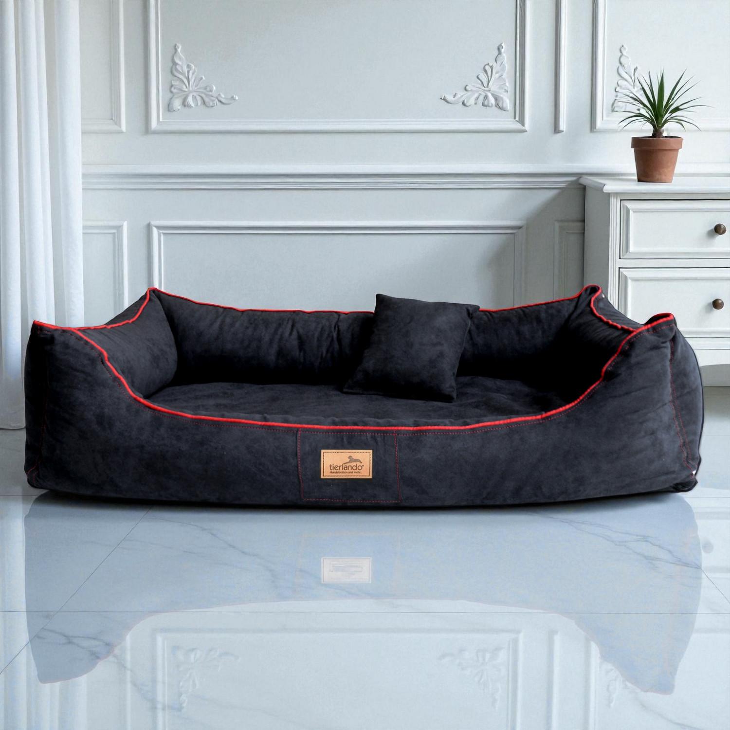 sale | maddox soft red line 2 orthopädisches hundebett hundesofa | schwarz | 120x85cm