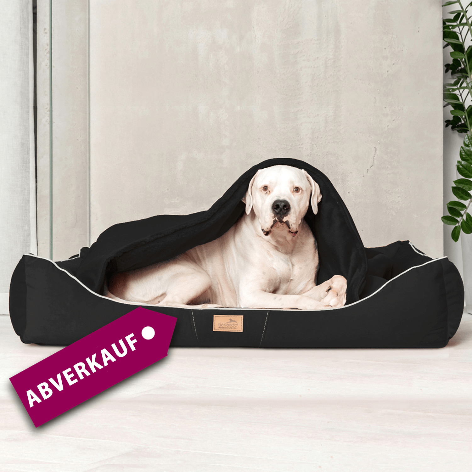 sale | rudolph orthopädisches hundebett, inkl. schonbezug | schwarz | 160x110cm