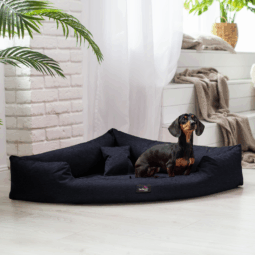 sale | trivia orthopädisches hundebett dreieckbett | navy dunkelblau | 120x120cm